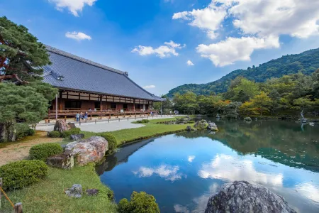 Panoramic scenic view of Japanese natural landscape with diverse topographical features